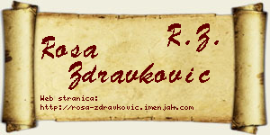 Rosa Zdravković vizit kartica